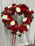 Red Rose Heart Wreath