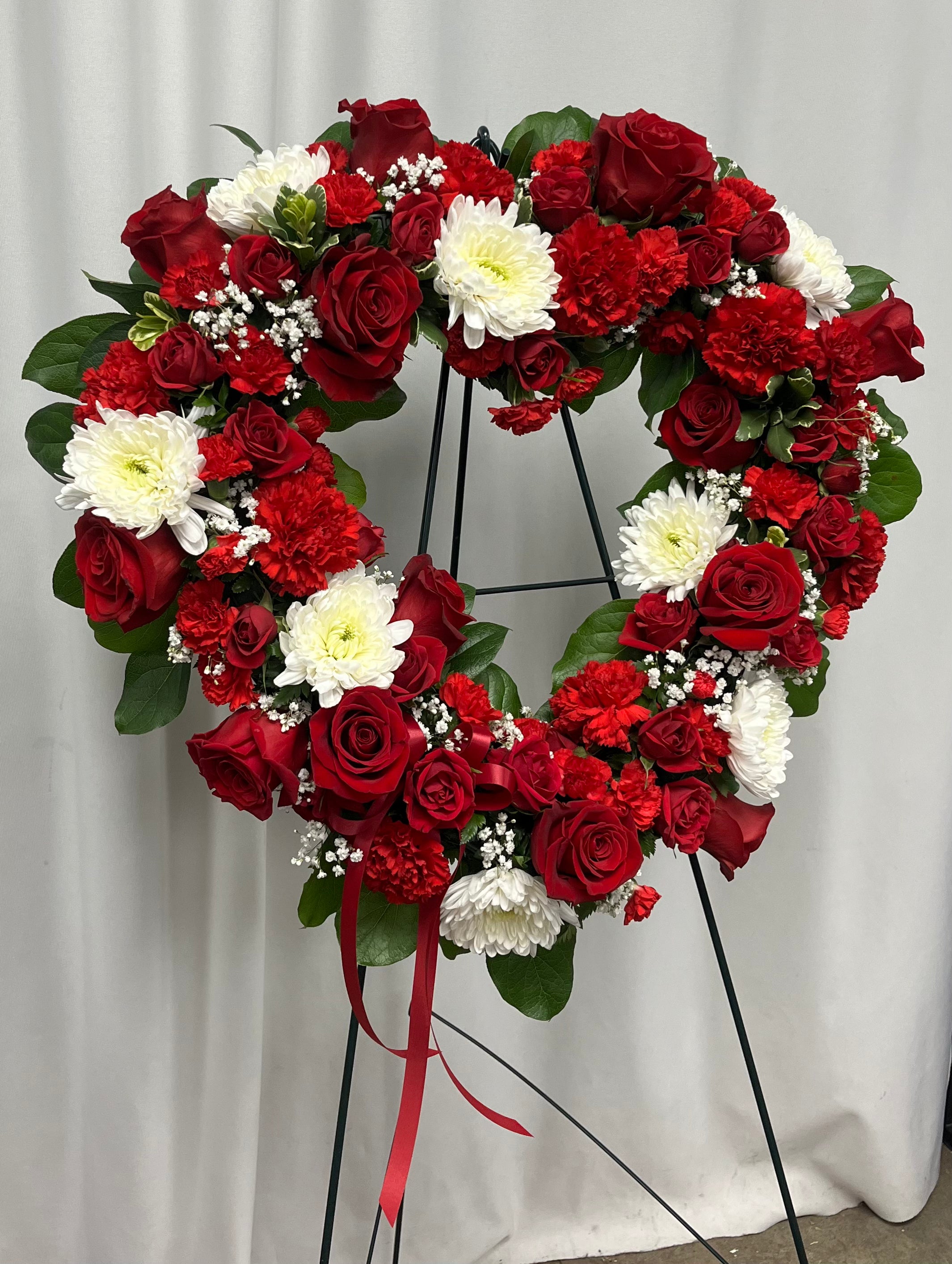 Red Rose Heart Wreath